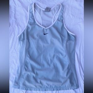 Nike Sportswear Vintage Y2K Racer Back Tank Top Baby Blue Contrast Piping SZ.M